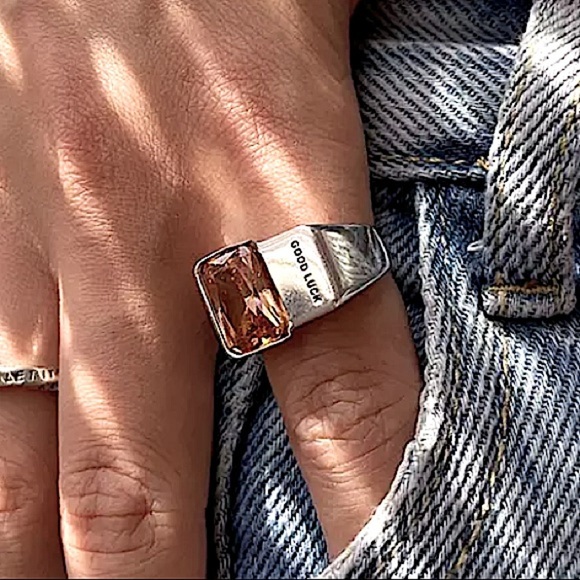 STERLING SILVER CITRINE RING - Picture 4 of 12